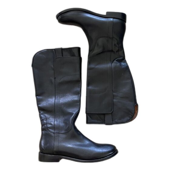 NEW FRYE Black Paige Leather Riding Boots Made Mexico Size 5.5 B NWOT - Picture 1 of 10